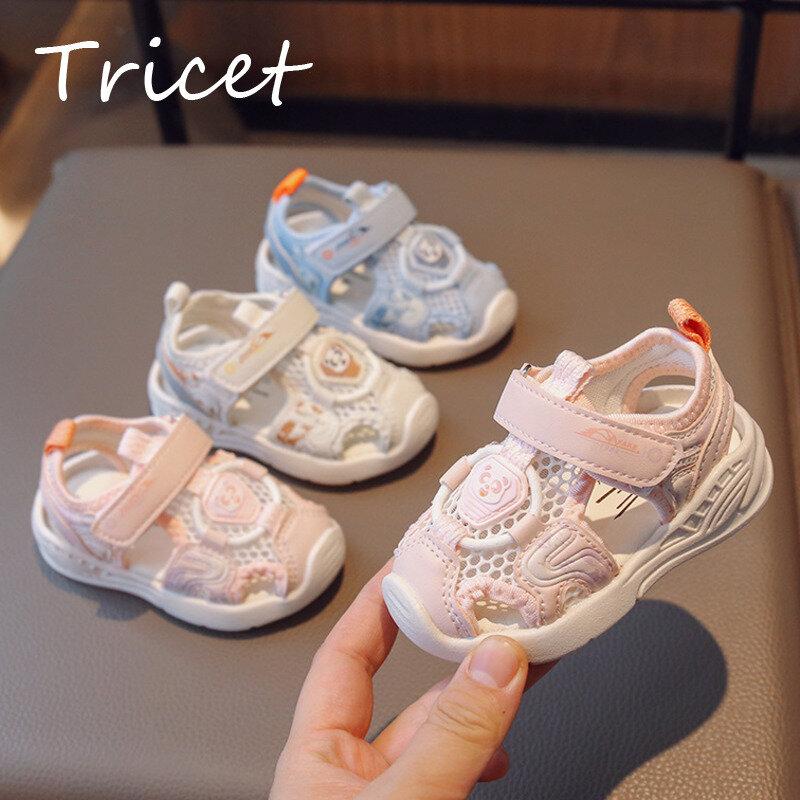Zapatos deportivos de malla de PU para bebés, zapatillas caladas sólidas para niños, antideslizantes, cómodos, zapatos casuales para niños pequeños
