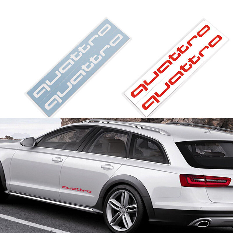 39cm 15.2inch Reflective Car Sticker Stylish Decal for Audi Quattro Lettering Vehicle Accessories Waterproof