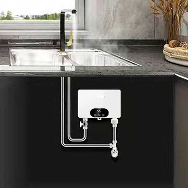 Natychmiastowa ciepła mała elektryczna grzałka do wody kąpiel domowa szybkie nagrzewanie stała temperatura kuchnia i łazienka obudowa z aluminium