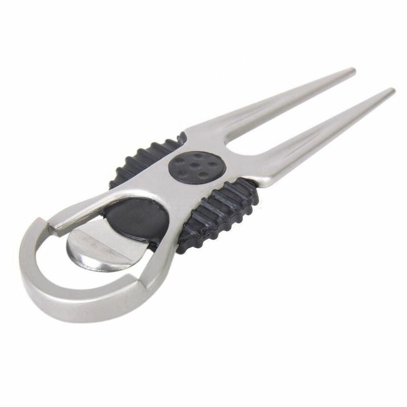 Anti-slip Golf Ball Marker Fork Golf Accessories Corrosion-resistant Easy to use Golf Divot Tool Reusable Zinc Alloy Golfer