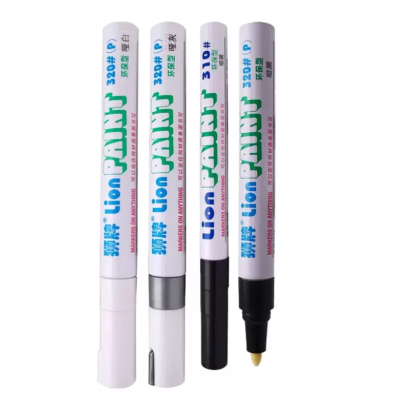 Impermeável Industrial Marcação Pen, Matte Paint, Matt, Preto, Cinza, Branco, Metal Hardware, Reparação de cores, 1mm, 2mm, 5mm