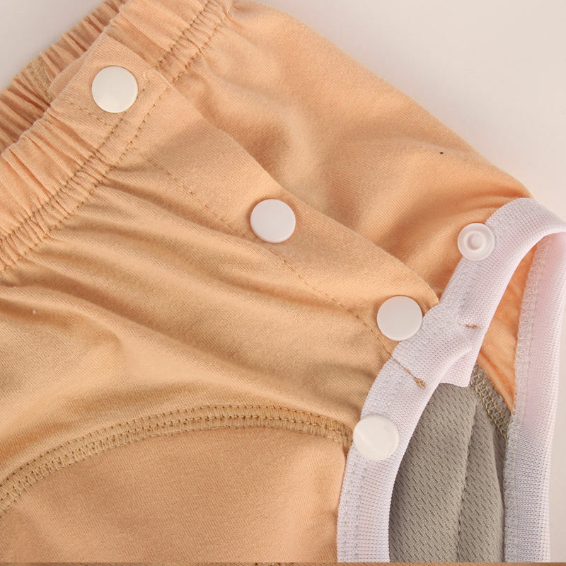AIO popok kain dewasa, popok kain gaya kancing kiri dan kanan tahan air dewasa dapat digunakan kembali