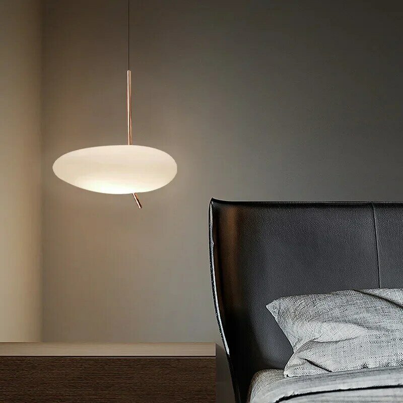 Nordische LED Pendel leuchte für Schlafzimmer Wohnzimmer Esszimmer Studie einfache Touch-Schalter Glas Kiesel Innen dekorative Kronleuchter