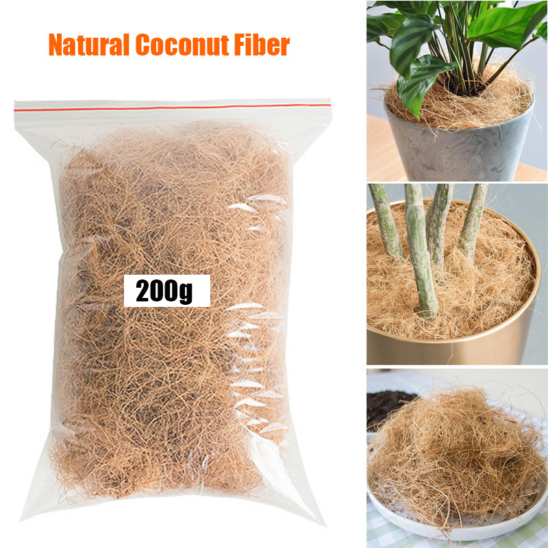 Natural Coconut Husk Fiber Flowerpot Cover Insect-proof Protect Garden Flower Plant Soil Keep Warm Reptile Bedding Bird Nest