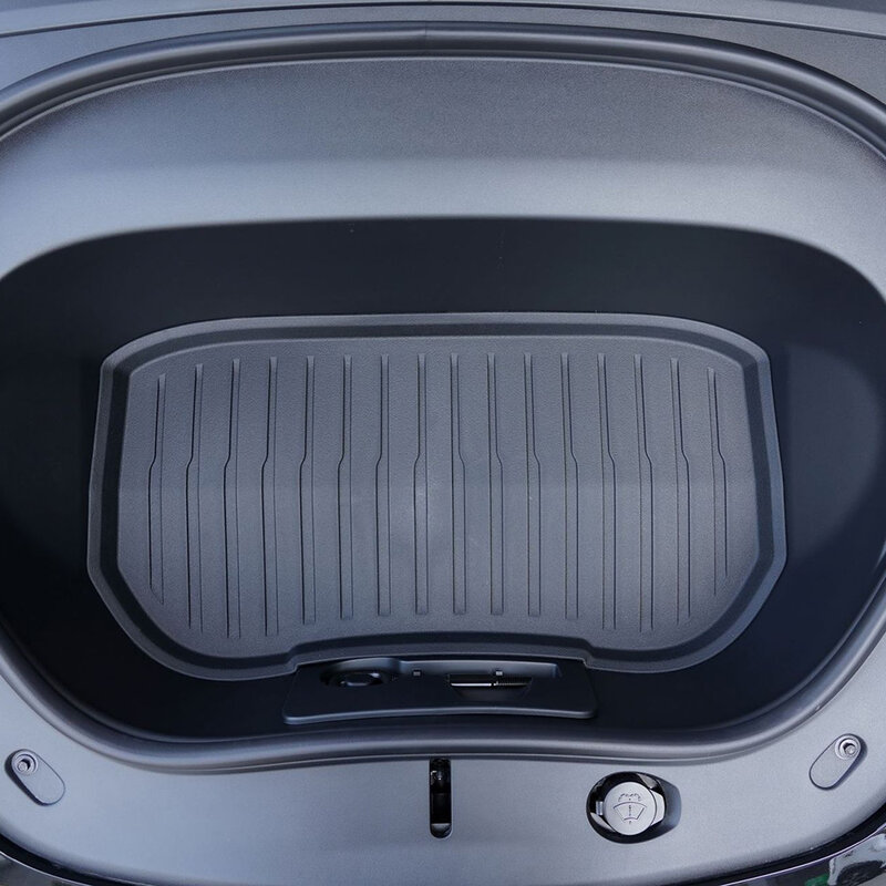 Alfombrillas de maletero para Tesla 2024, nuevo modelo 3 + Highland TPE, estilo de llave de Piano, almacenamiento de Frunk de maletero trasero delantero, almohadilla protectora impermeable