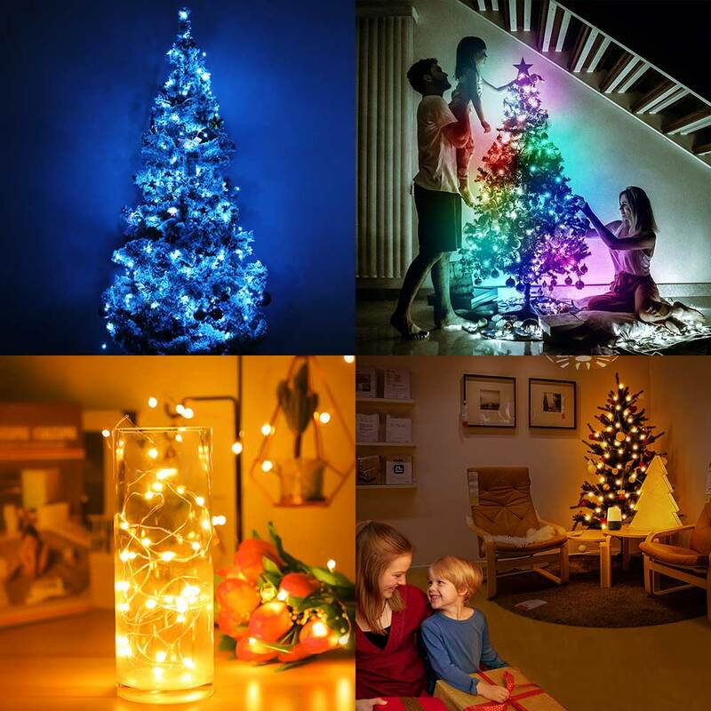 Luces de hadas de alambre de cobre para interiores, guirnalda de luces LED de Navidad para dormitorio, hogar, boda, decoración de Año Nuevo, alimentada por USB, 1-10M