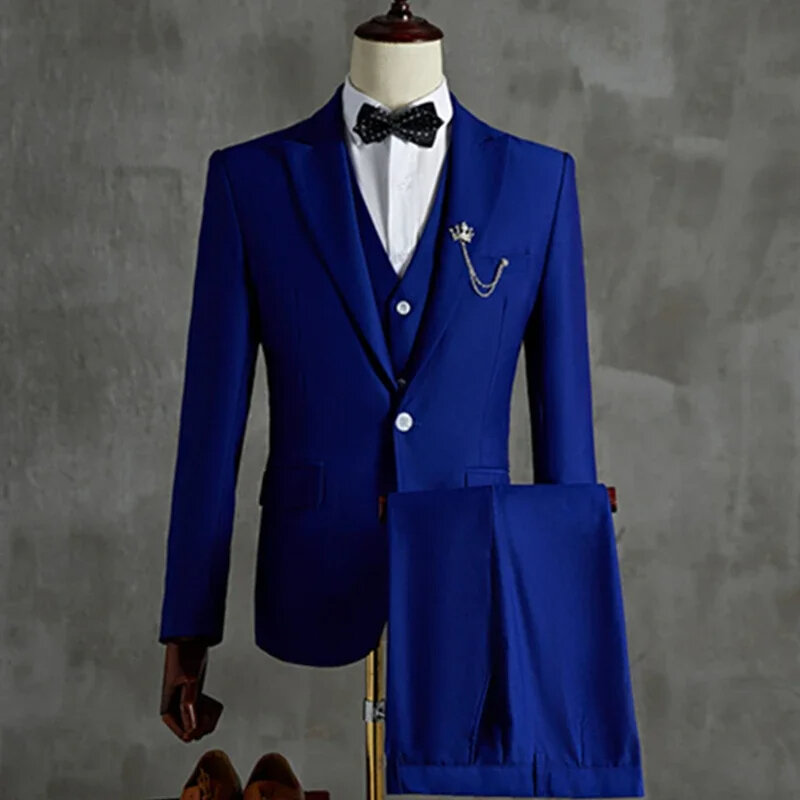 Blazer de doble botonadura para hombre, Blazer ajustado, elegante, Color sólido, vestido de boda y graduación, T172
