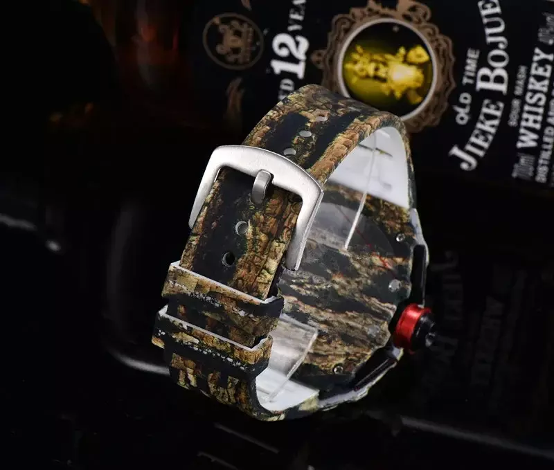 RM Personalidade Moda Quartz Watch, Masculino Militar Wine Cup Tipo, Run Second, Latest, 2022, 6 Pin