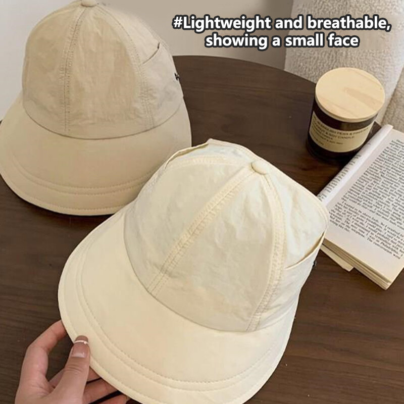 Foldable Wide Brim Ponytail Sun Hat Adjustable Cap Summer Quick-dry Visor Fisherman Cap For Women Beach Hat