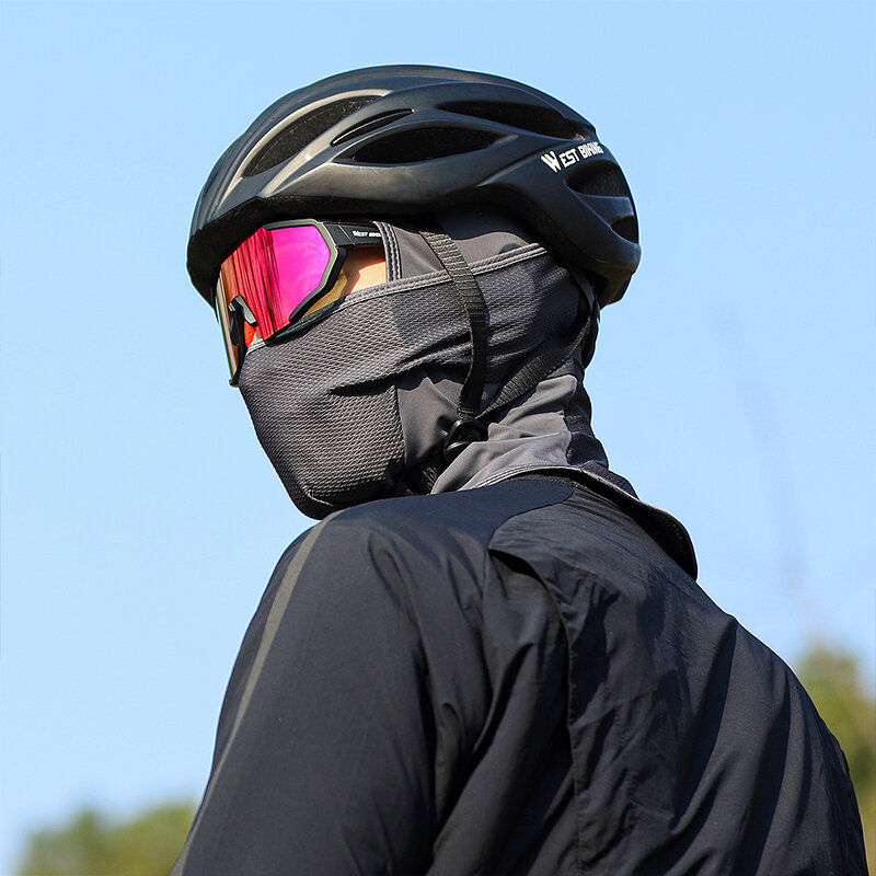 West biking-balaclava respirável para ciclismo, cobertura facial completa, lenço, motocicleta, bicicleta, forro do capacete, esporte ao ar livre, verão
