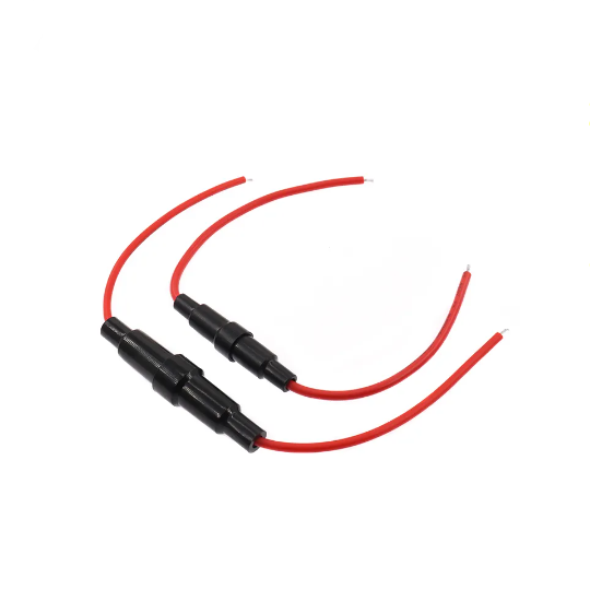 Porte-fusible pour tube en verre, type à vis, fusible à déconnexion rapide avec câble 18AWG, longueur de fil 24cm, 10A, 15A, 20A, 250V, 5 pièces, 5x20mm, 6x30mm