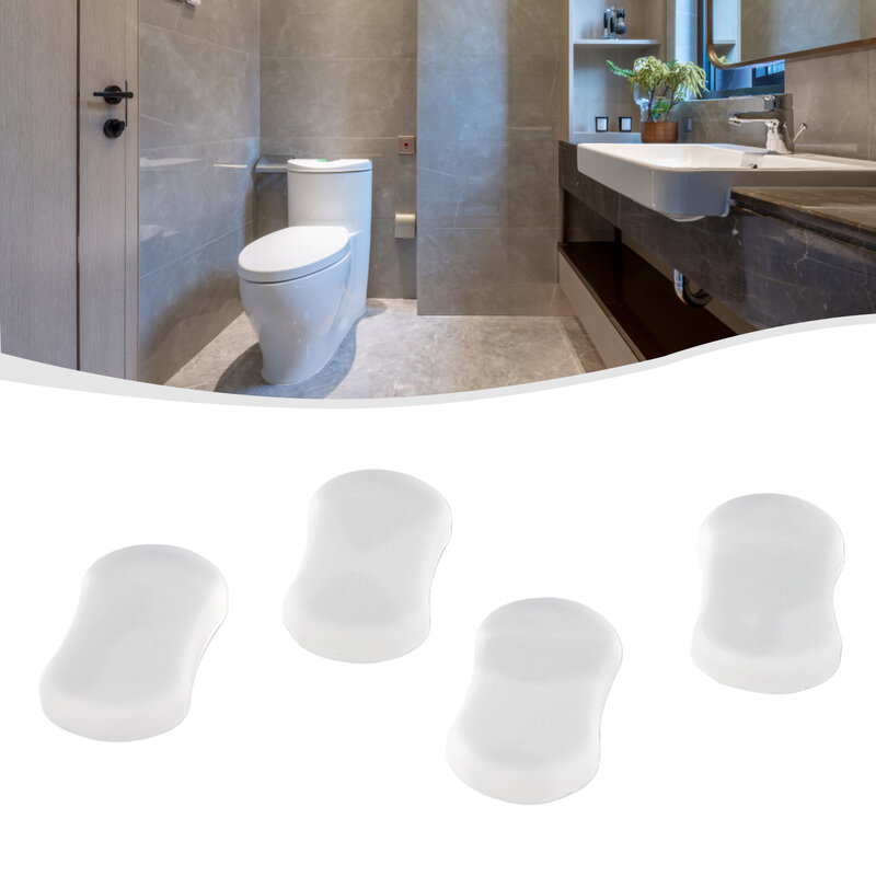 Accesorios universales para el baño, topes transparentes para la tapa del asiento del inodoro, amortiguadores, Espaciadores, almohadillas de protección, 4 piezas