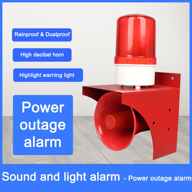 220V 24V 12V przemysłowy Alarm dźwięk i światło czerwony LED wysokiej mocy wysoka głośność bezprzewodowy zdalnie sterowany Alarm klakson dla bezpieczeństwa