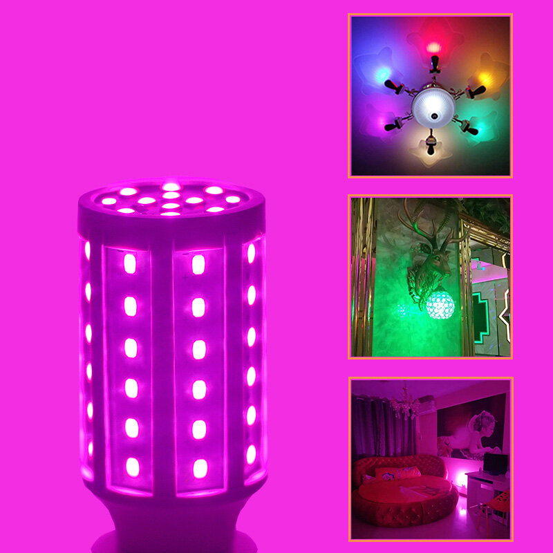 装飾用LED電球,5W,10W,15W,20W,30W,e27,屋内照明,緑,ピンク,庭,芝生,d5730用