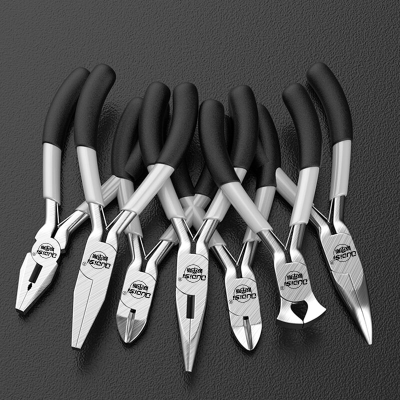 Mini Pliers Diagonal Pliers Round Bent Needle Nose Cutter Handcraft Beading Insulated Plier For DIY Small Jewelry pliers tools