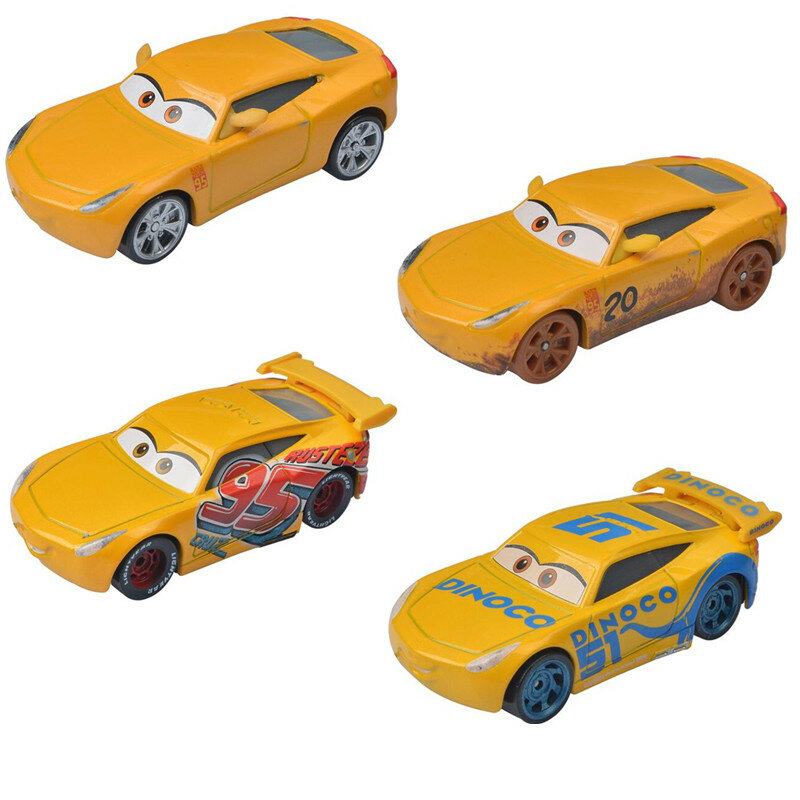 Disney Pixar Cars 3 Lightning McQueen Cruz Ramirez 1:55 Diecast โลหะรถของเล่นสำหรับของขวัญเด็ก