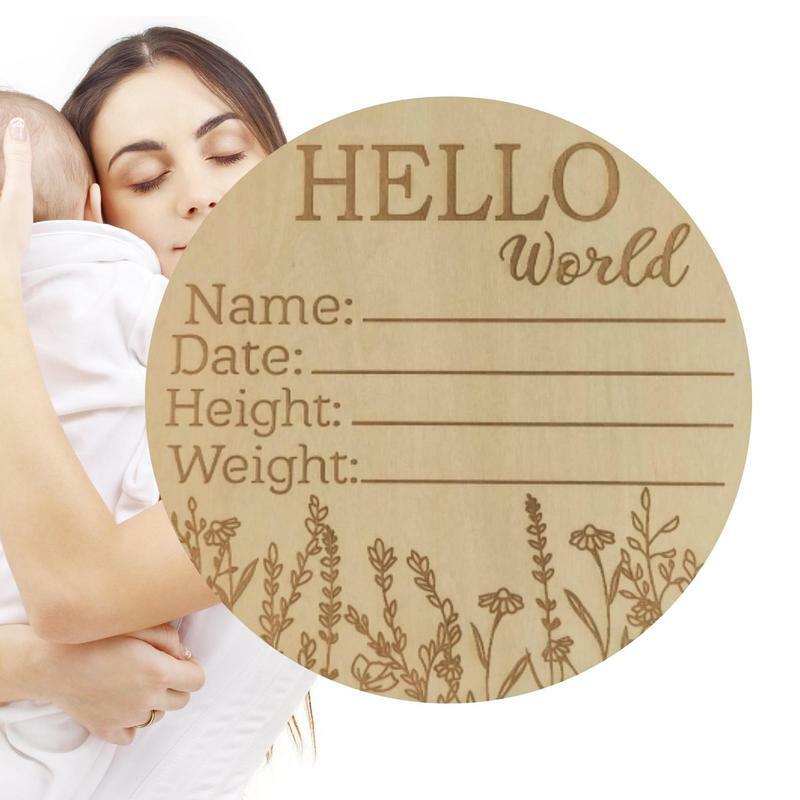 Tabliczka pamiątkowa z ogłoszeniem narodzin znak ujawnienia imię dziecka