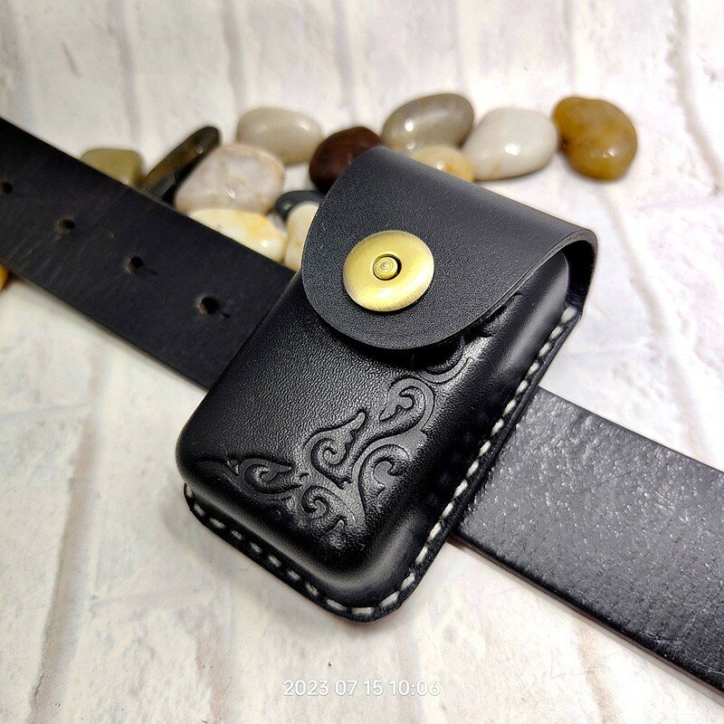 Blongk-Saco de Cintura Chave de Couro Genuíno para Homens, Caso Feito À Mão, Pacote de Cinto, Universal, DFD-QC