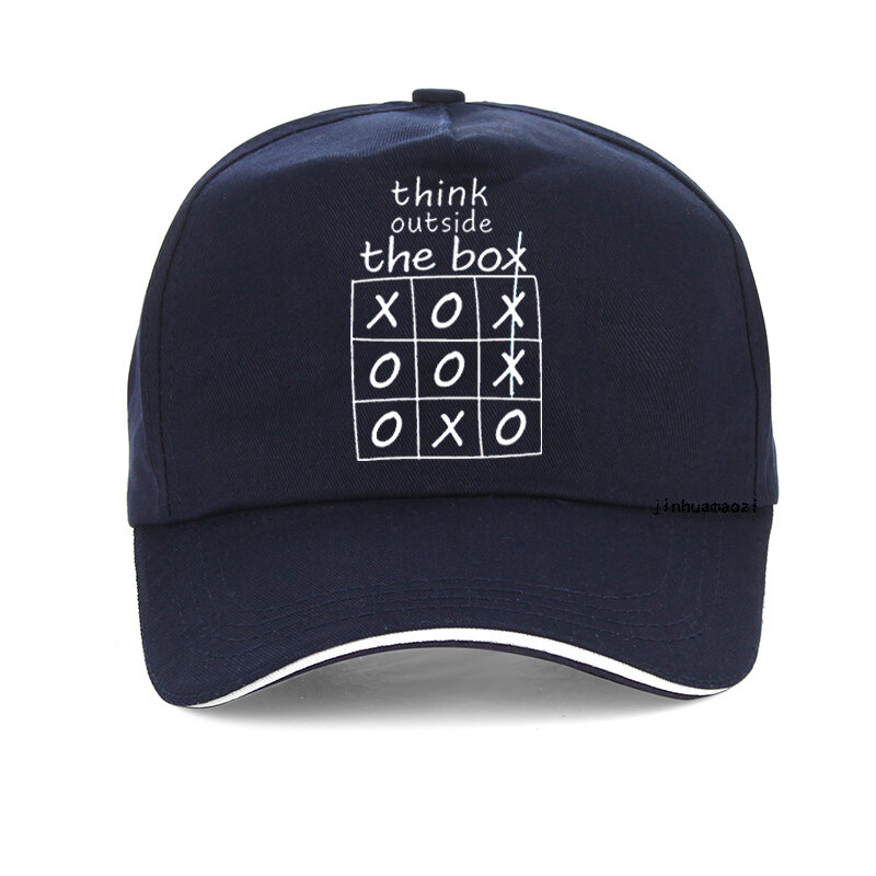 Chapeau de golf imprimé Think Outside The Box pour hommes, casquette d'opérabilité, chapeaux Snapback d'été cool, impression de qualité supérieure décontractée