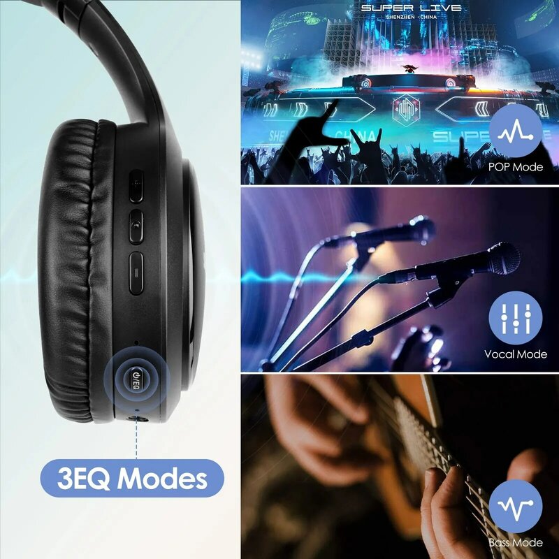Siindoo JH919 Bezprzewodowe Słuchawki Bluetooth Składane Słuchawki Stereo Super Bass Redukcja Szumów Mikrofon Do Laptopa PC TV