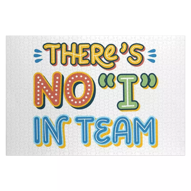 Es gibt kein Ich im Team Teamwork Zitat Puzzle personal isiertes Geschenk verheiratete Weihnachts geschenke Puzzle