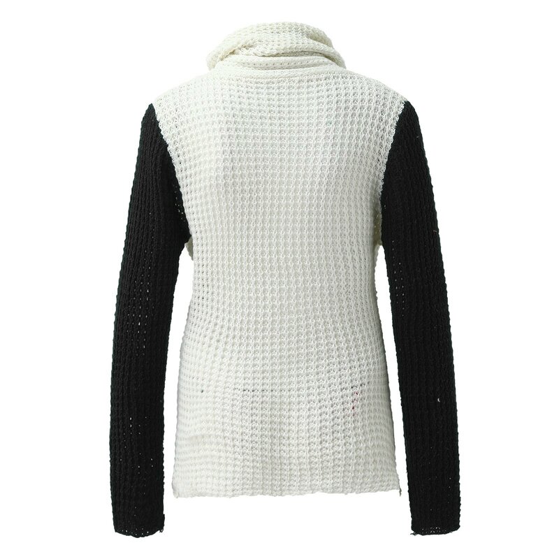 Onregelmatige Knoop Coltrui Truien Vrouwen Winter Warme Cowl Hals Truien Lange Mouw Asymmetrische Koreaanse Streetwear Y 2K Pullover
