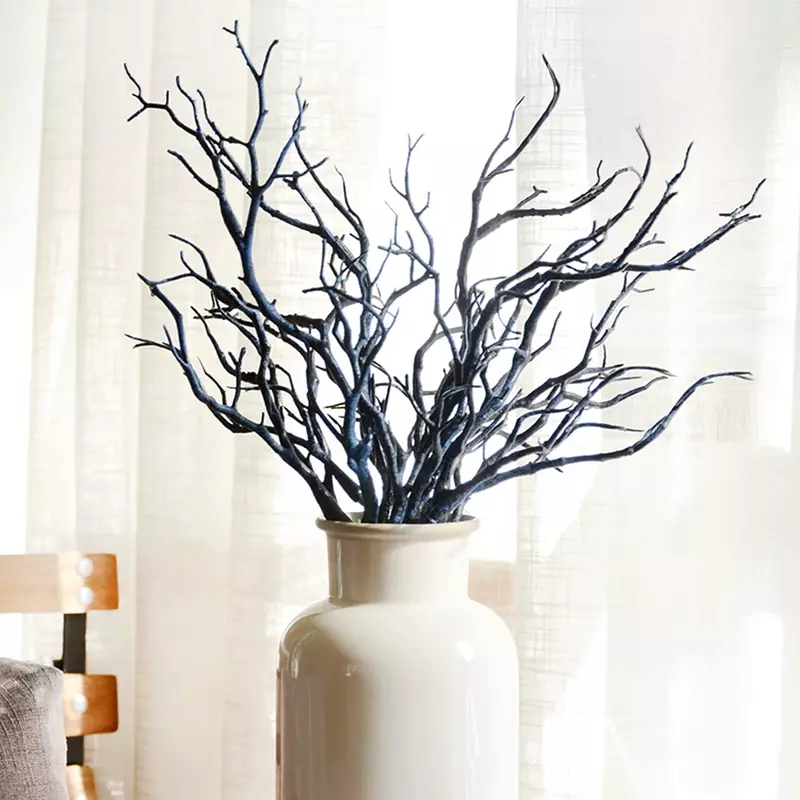 Branches d'arbre artificielles en plastique, 4 pièces, plantes ultraviolets, pour décoration de mariage, maison, cadeau, 35cm