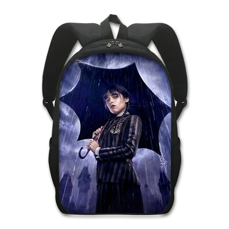 Ransel Perempuan Gotik American Nevermore Academy Addams Rabu dan Tas Sekolah Enid untuk Hadiah Tas Buku Anak-anak TK