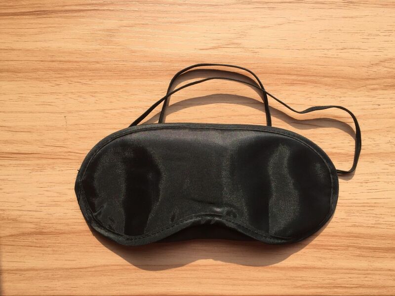 Máscara de proteção para os olhos pretos puros, duplo elástico, pausa para o almoço, sono, atividades do jogo, treinamento, viagens, ao ar livre