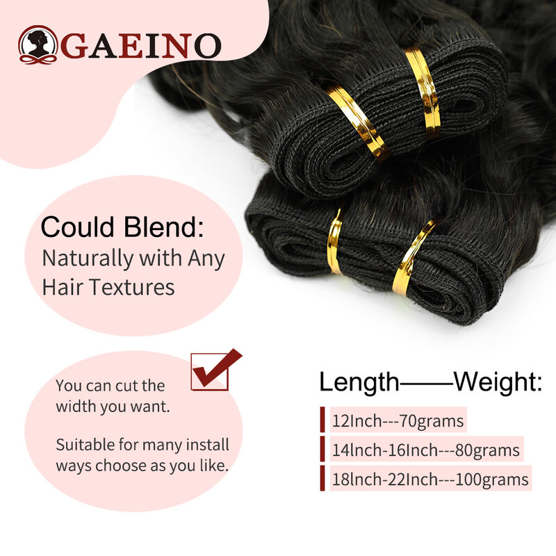 Watergolf Human Hair Extensions 100% Natuurlijke Remy Hair Inslag Krullend Blond Haar 12 "-26" Krullend Weefsel Haar Bundels Inslag Voor Vrouwen