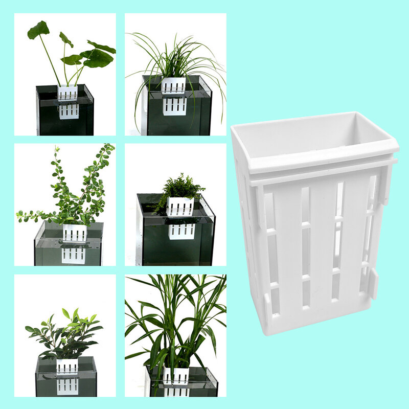 Pendurado Fish Tank Basket para Plantio, resistente, Aquascapes Oco, Decoração para Plantas de Casa