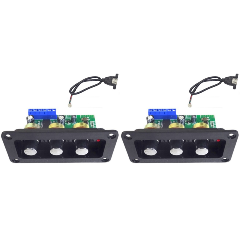 2x Bluetooth 5.0 Versterker Power Audio Board 30W Mono Stage Eindversterker Board, U Disk Decoder, Met Usb-Lijn