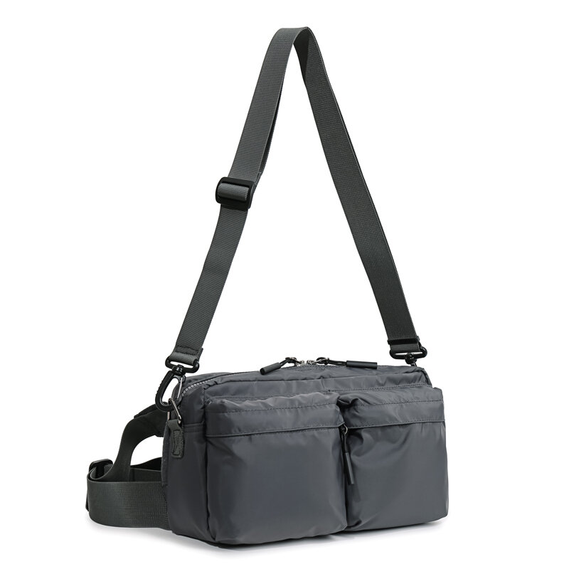 Waterproof Men Crossbody Bag Casual Fanny Pack Nylon Cloth Large Capacity Shoulder Bag Outdoor Waist Bag Men Handbag