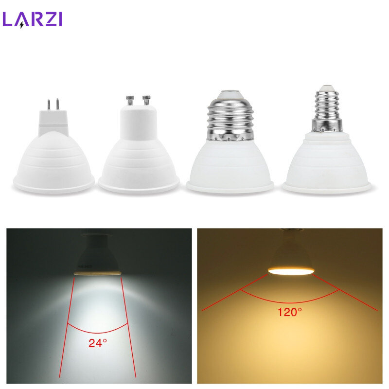 Lâmpada led e27 e14 mr16 gu10 gu5.3 lampada led 6w 220v 230v 240v 24/120 graus bombillas lâmpada led spotlight lampara conduziu a luz do ponto