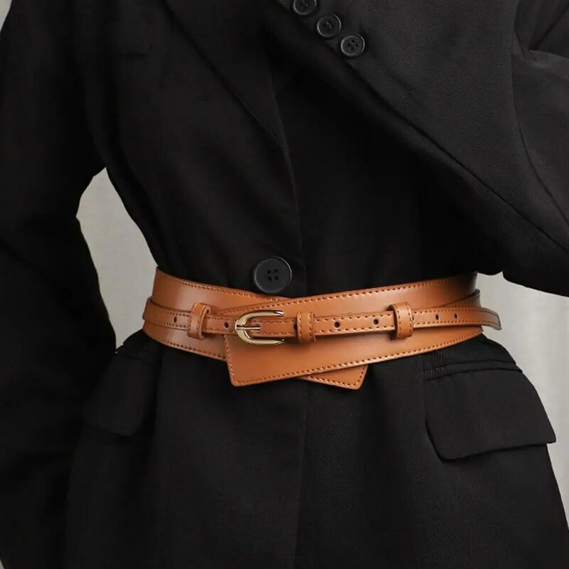 حزام خصر واسع للنساء ، حزام أسود ، زخرفة فستان ، مطابقة سترة البدلة ، عصرية وعالية الجودة ، S5N0