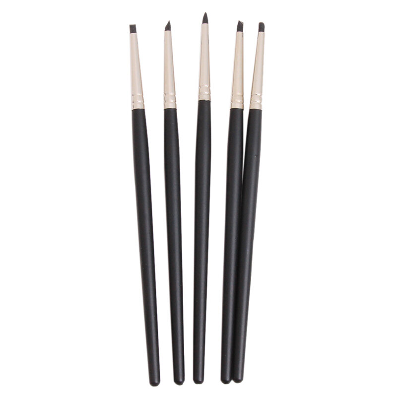 3mm Silicone Brush Pen Icing Cake Decorating Shaping Fondant Polymer Clay Sculpting Modelling Tool Styling 5pcs/set