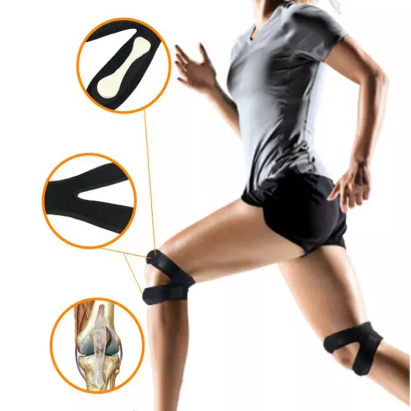 1PC regulowane podparcie rzepki ochraniacze na kolana elastyczna opaska pasek na kolana oddychająca ochraniacz mężczyzn kobiety Fitness wsparcie odzież sportowa nowość