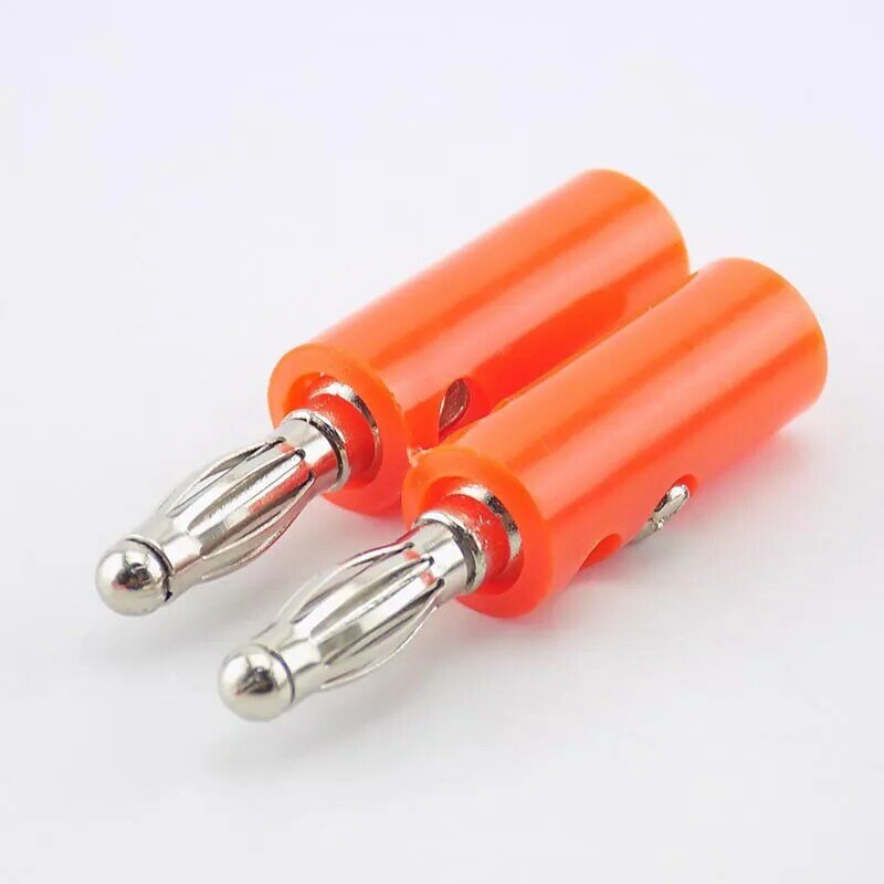 1/10pcs 4mm Banana Plate Plugs Connectors Red and Black Solderless For Audio Speaker Video Musical DIY adapter H10