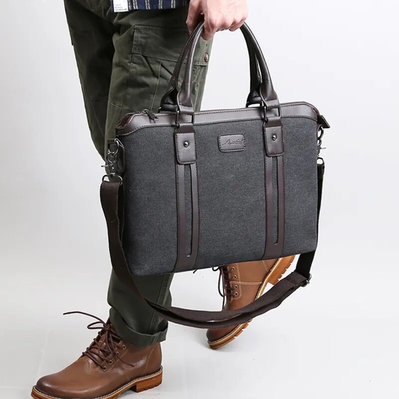 Männer Leinwand Business Messenger Taschen für Männer Umhängetasche Vintage Cross body Luxus Mode hochwertige Aktentasche Männer Handtasche
