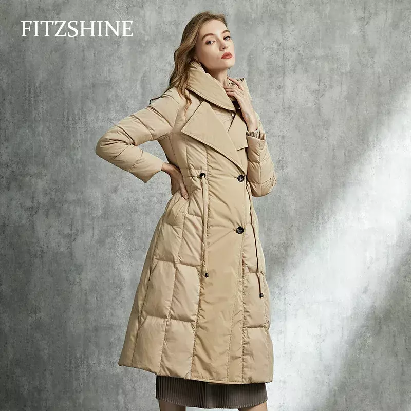 GWW 11-22 2022 FW nueva moda para mujer EXTRA cálido largo blanco plumón de pato abrigos