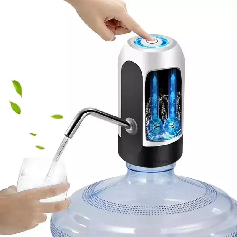 Botella de agua con bomba, dispensador de agua con interruptor automático de un clic, artículos de bebidas, refrigerador para niños, Mini vasos de cocina