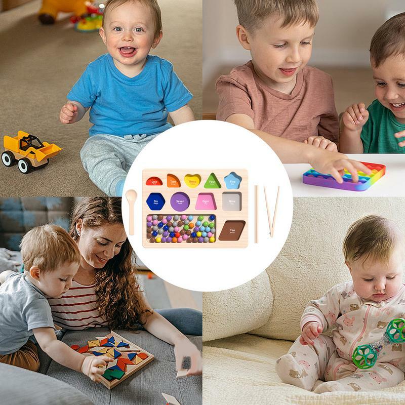 幼児教育用木製ボード,モンテッソーリ玩具,クリップ付き,レインボーカラー,子供向け