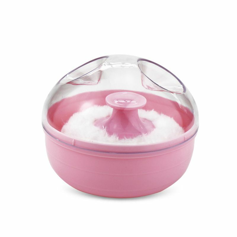 Caja dispensadora esponja para polvo cosmético para cuidado del cuerpo y cara portátil para bebé