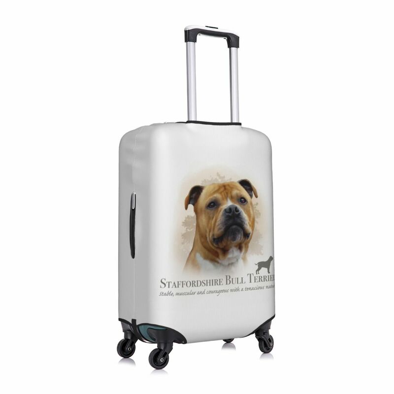 Custom Staffordshire Bull Terrier Koffer Hoes Stofdicht Huisdier Hond Bagage Covers Protector Voor 18-32 Inch