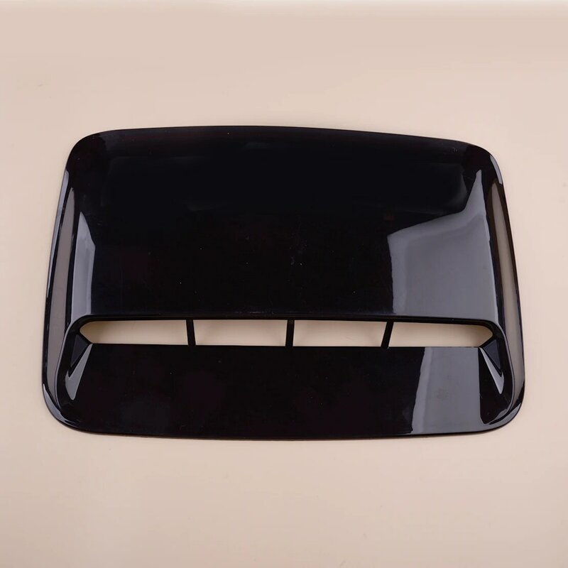 Car ABS Plastic Universal Black Air Flow Intake Hood Scoop Vent Bonnet Decorative Cover Moulding Decal Decor Trim Accessories