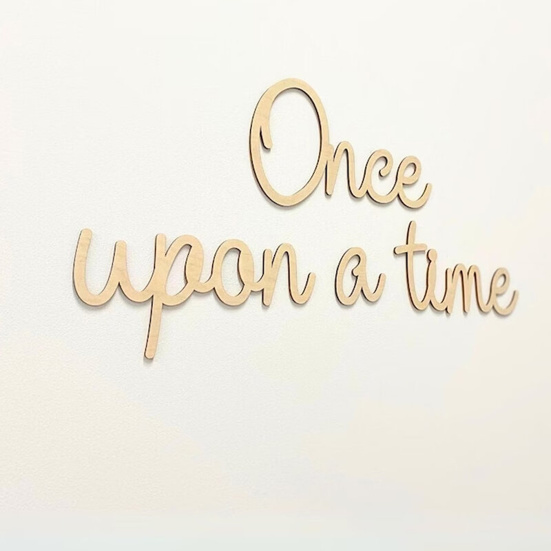 Once Upon A Time Sign  Wall Lettering  Wooden Nursery Sign Nursery Playroom Decor  Wall Art Bedroom Decor  Acrylic Playroom Sign