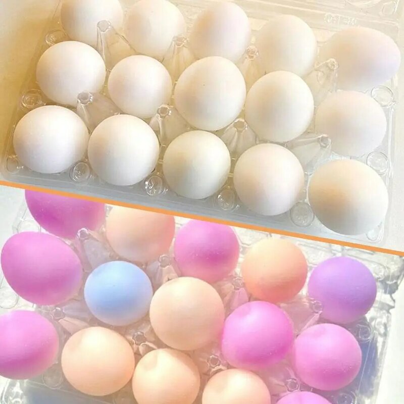 Color Change Knead Simulated Egg Pinching Toys Decompression Squeezing Small Toy Strees Relief Toy For Children Kids Gifts S2N2