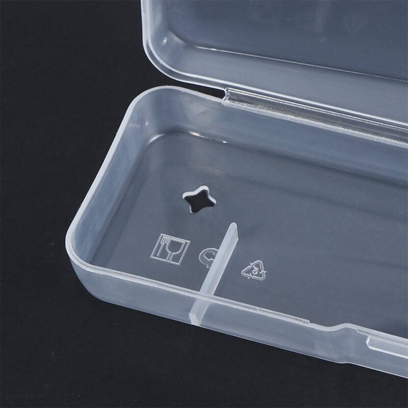 Portable Men's Razor Case Shaving Machine Container Holder Shaver Box Transparent Plastic Razor Storage Box