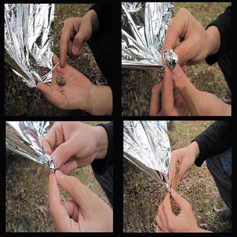 Large Size Waterproof Disposable Outdoor Military Survival Emergency Rescue Space Foil Thermal Blanket First Aid Sliver Curtain