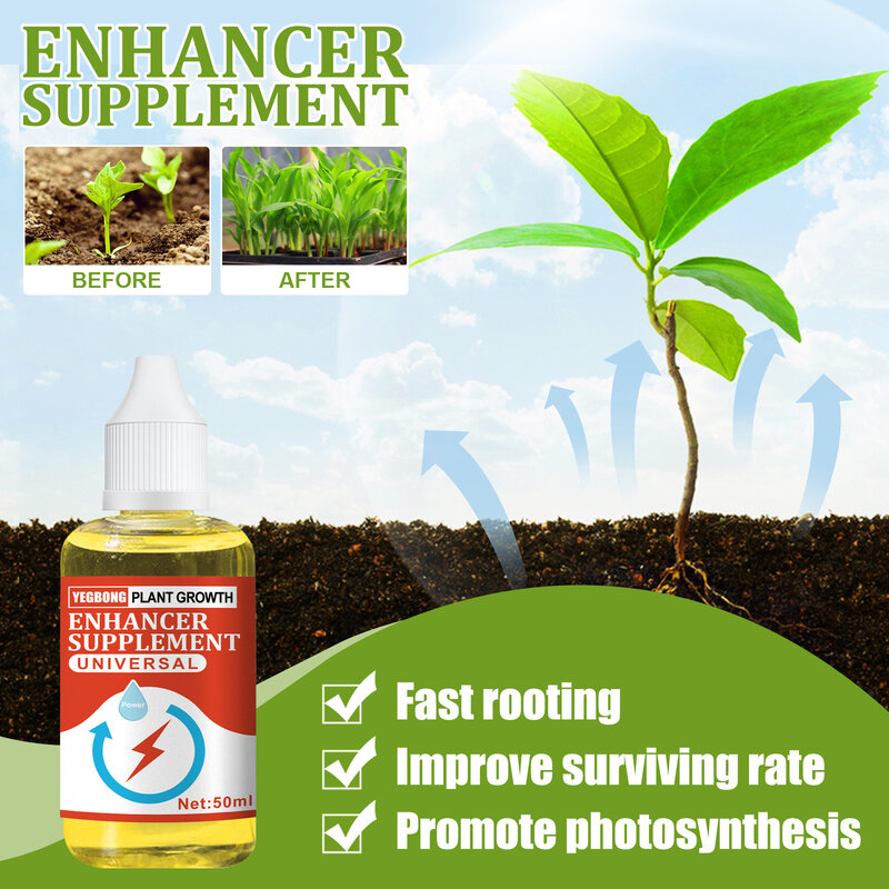 Suplemento potenciador de crecimiento de plantas Universal, enraizamiento y floración de plantas, solución nutritiva Auxin para suministros de plantas, alta calidad